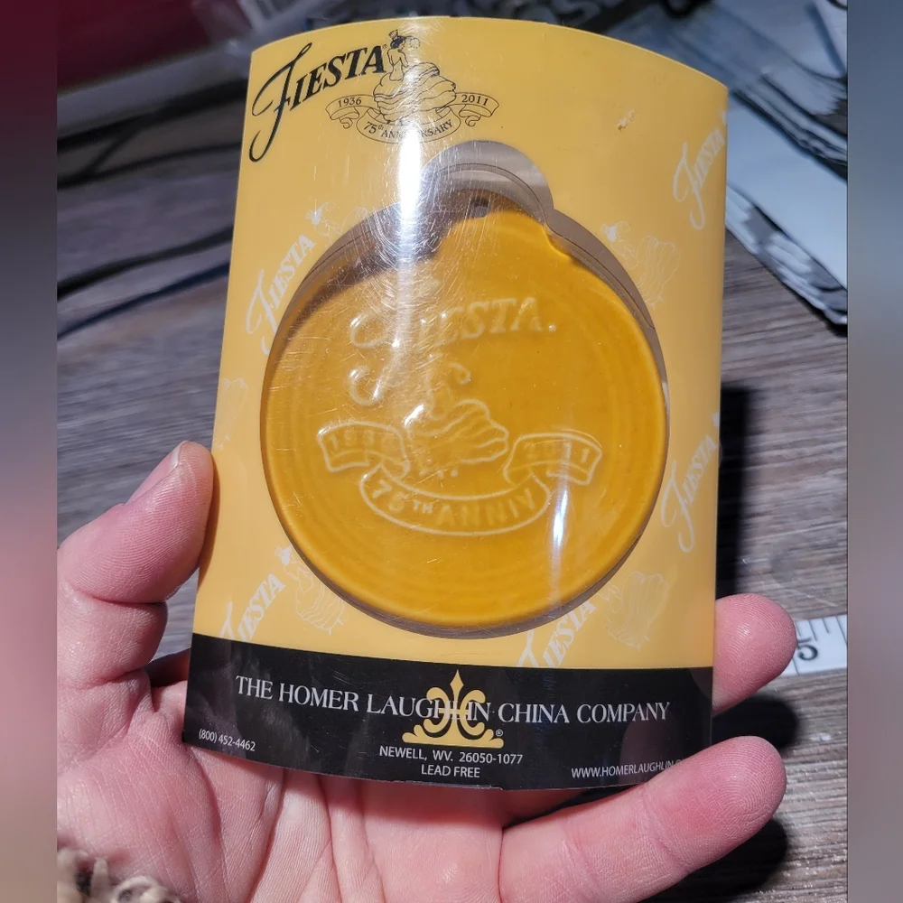 FiestaWare Fiesta Ornament 1936 -‎ 2011 75th Anniversary Marigold Yellow NIP
